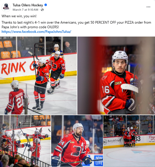Tulsa Oilers - Facebook Post - 1